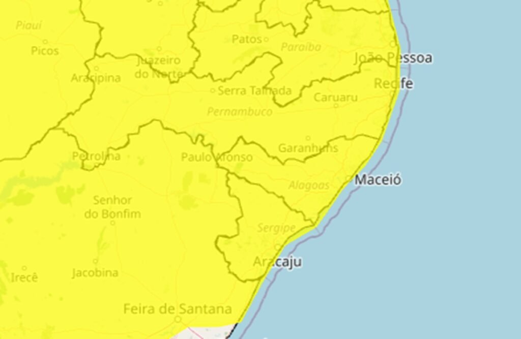 Alagoas entra em alerta máximo devido a vendavais e baixa umidade