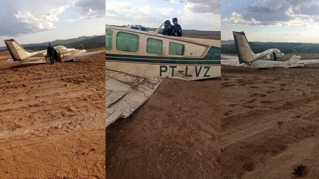 Avião realiza pouso forçado em fazenda de Mato Grosso e polícia investiga abandono