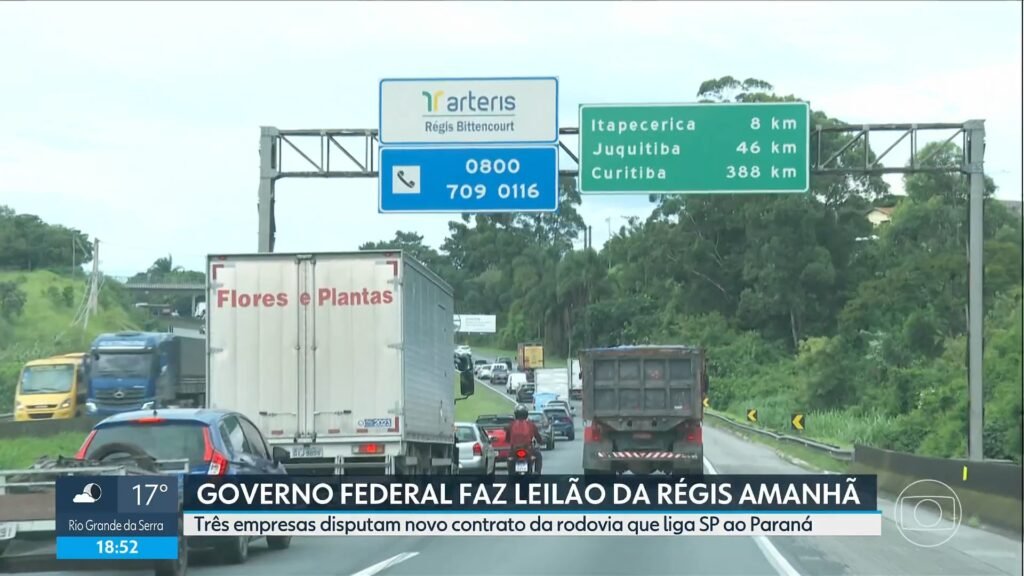 Governo federal realiza leilão da rodovia Régis Bittencourt nesta quinta-feira