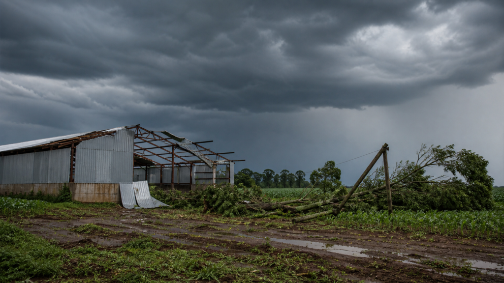FAEP exige crédito emergencial para produtores rurais após passagem de tornado no Paraná
