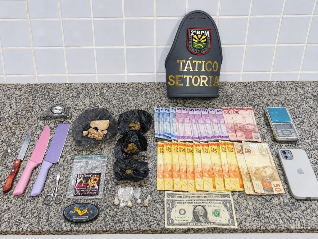 Jovem de 19 anos é detido por tráfico de drogas no bairro Alvorada em Boa Vista