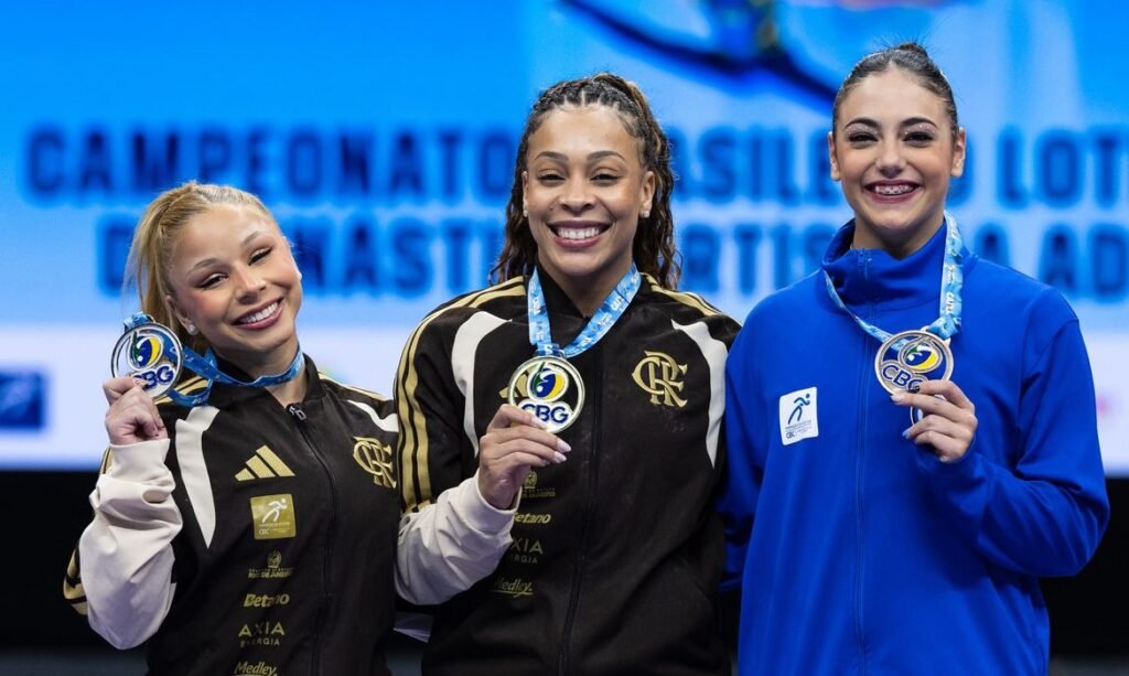Lorrane Oliveira e Caio Souza conquistam o topo do pódio no Brasileiro de Ginástica em Brasília