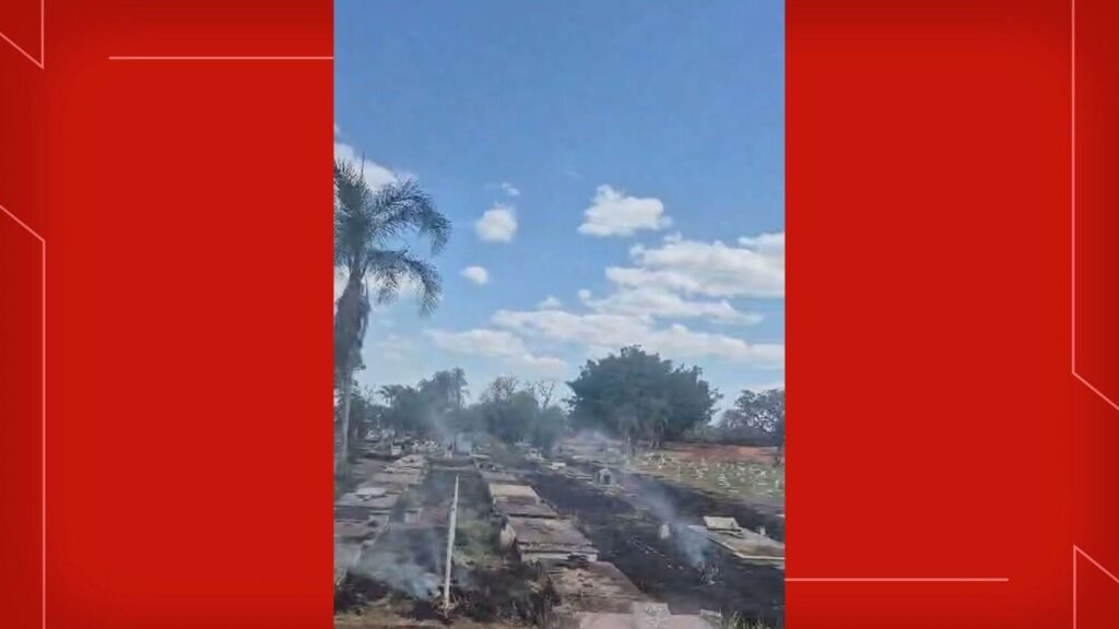Velas em locais impróprios causam incêndio em vegetação e jazigos no Cemitério da Asa Sul