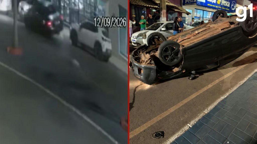 Motorista embriagada capota carro após colisão múltipla em Arenápolis