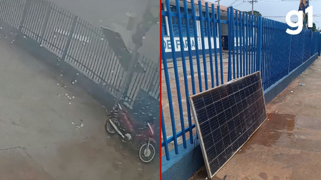 Temporal causa queda de placas solares e danifica rede elétrica em escola de Mato Grosso
