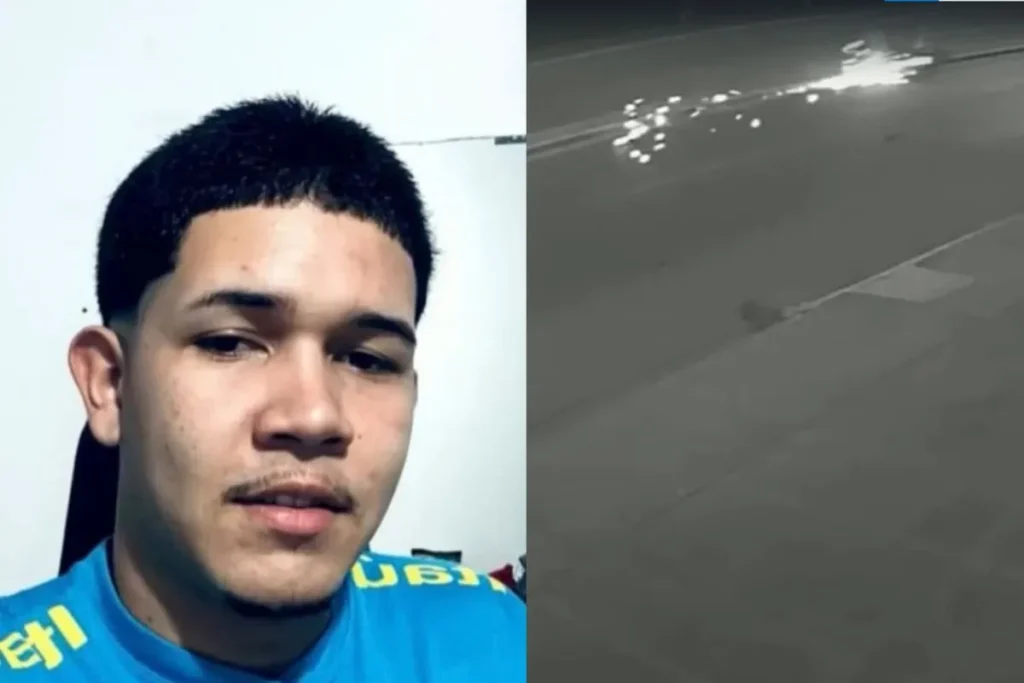 Acidente fatal em Várzea Grande é registrado por câmeras de segurança