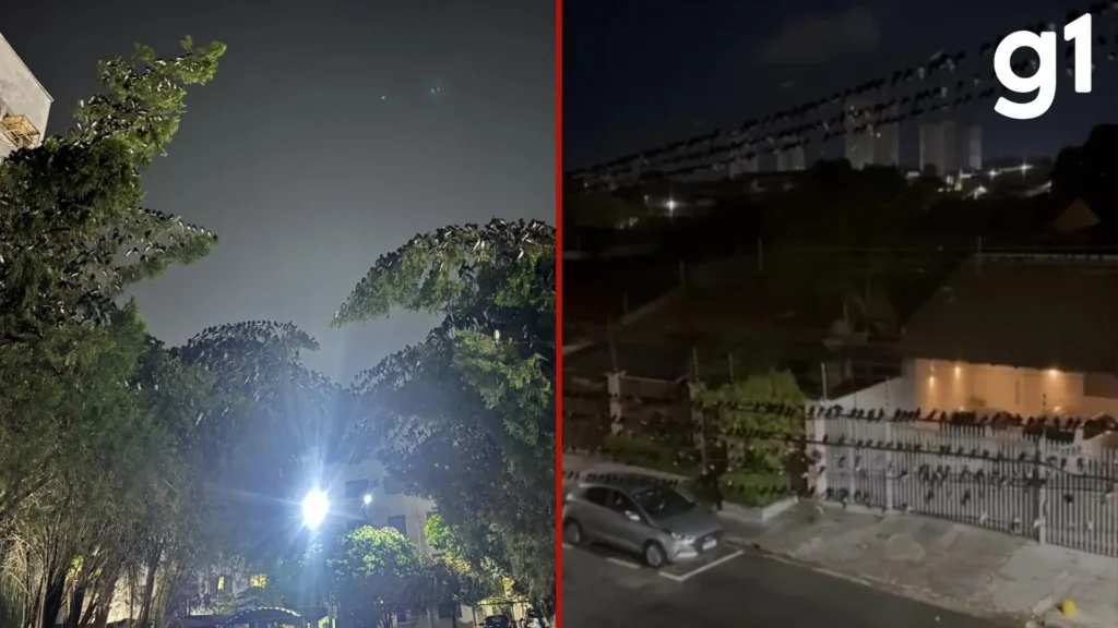 Andorinhas tomam o céu e fios de energia em bairro de cuiabá