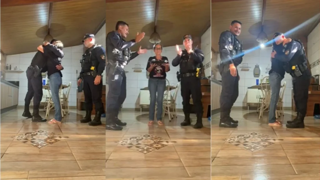 Idosa liga no numero de emergencia para pedir companhia no aniversario e recebe surpresa da policia