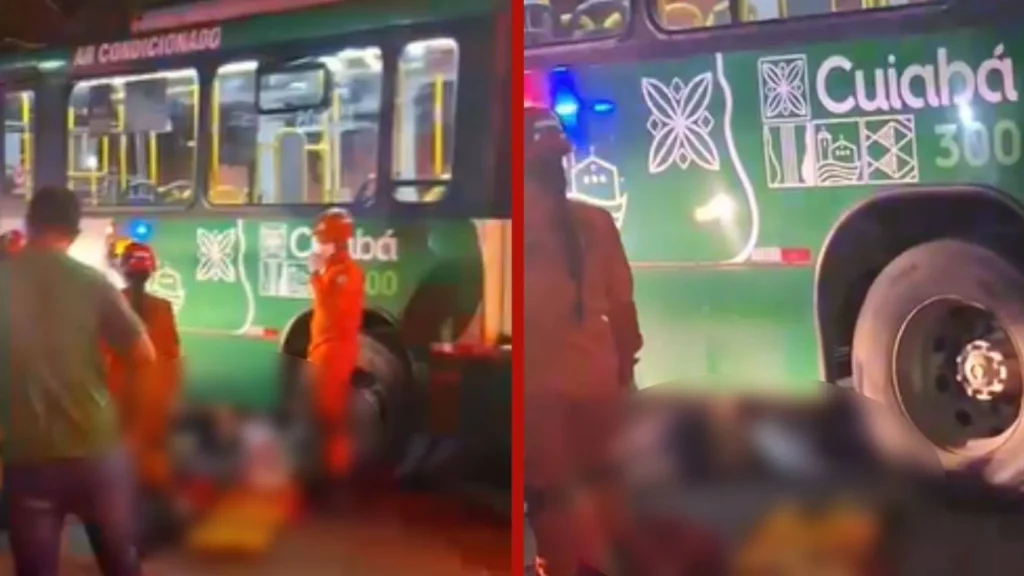 Motociclista morre atropelado por ônibus em cruzamento de avenida em Cuiabá