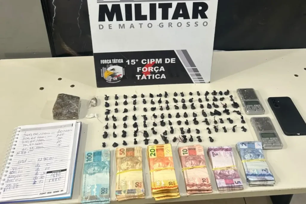 Polícia Militar prende homem com drogas e dinheiro em Várzea Grande