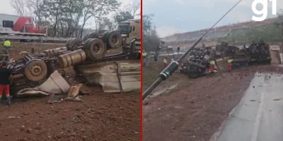 Acidente com carreta na Br-364 em Jaciara resulta em morte de motorista