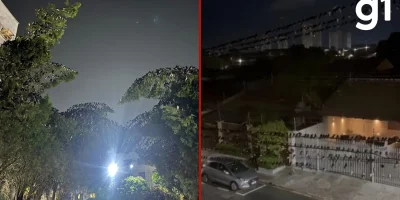 Andorinhas tomam o céu e fios de energia em bairro de cuiabá