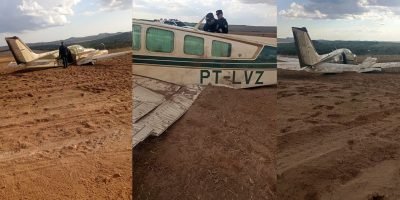 Avião realiza pouso forçado em fazenda de Mato Grosso e polícia investiga abandono