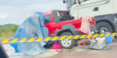 Colisão frontal entre carro e carreta deixa dois mortos na Br-364 em Mato Grosso