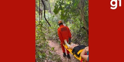 Corpo de Bombeiros resgata trilheira após queda em cachoeira de Mato Grosso