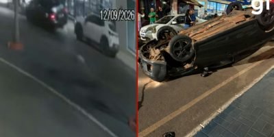 Motorista embriagada capota carro após colisão múltipla em Arenápolis